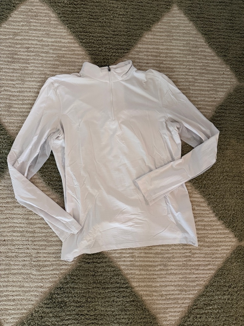 Women’s Long-Sleeve Quarter-Zip Performance Top - White
